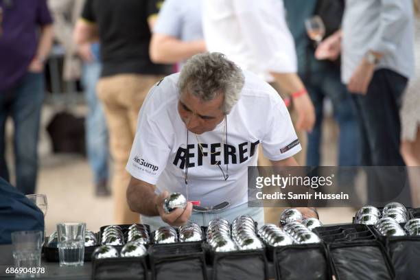 Atmosphere at the Fintage House-Akin Gump Boules Tournament at the Cannes Film Festival on May 22, 2017 in Cannes, France. The tournament was filled...