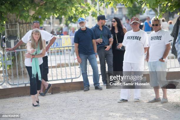 General view of the Fintage House-Akin Gump Boules Tournament at the Cannes Film Festival on May 22, 2017 in Cannes, France. The tournament was...