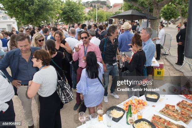 Guests attend the Fintage House-Akin Gump Boules Tournament at the Cannes Film Festival on May 22, 2017 in Cannes, France. The tournament was filled...