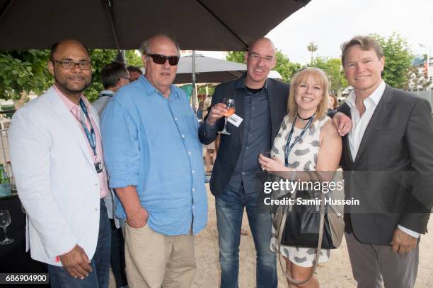 Guests attend the Fintage House-Akin Gump Boules Tournament at the Cannes Film Festival on May 22, 2017 in Cannes, France. The tournament was filled...