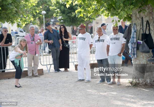 General view of the Fintage House-Akin Gump Boules Tournament at the Cannes Film Festival on May 22, 2017 in Cannes, France. The tournament was...