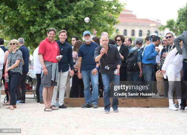 General view of the Fintage House-Akin Gump Boules Tournament at the Cannes Film Festival on May 22, 2017 in Cannes, France. The tournament was...