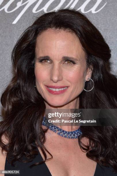 Andie MacDowell attends the Chopard Trophy photocall at Hotel Martinez on May 22, 2017 in