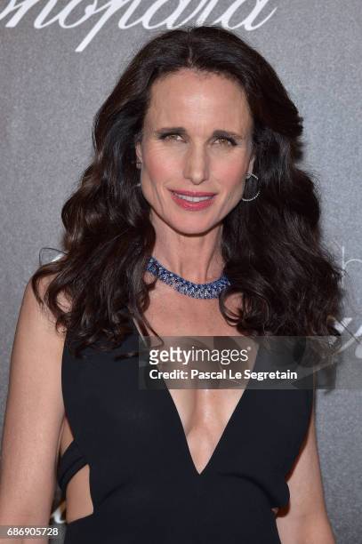 Andie MacDowell attends the Chopard Trophy photocall at Hotel Martinez on May 22, 2017 in