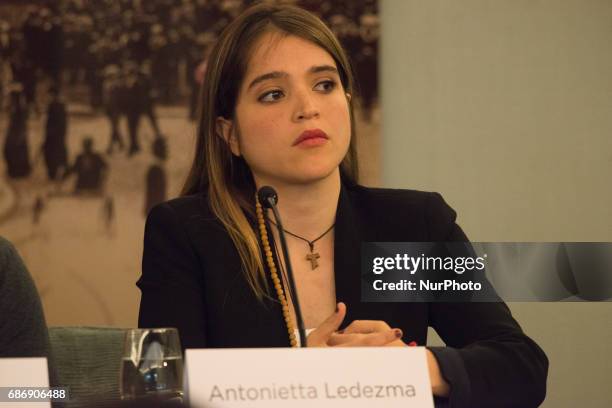 Antonietta Ledezma, Venezuelan human rights activist campaigning for the freedom of her imprisoned father, politician and lawyer Antonio Ledezma,...