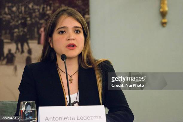 Antonietta Ledezma, Venezuelan human rights activist campaigning for the freedom of her imprisoned father, politician and lawyer Antonio Ledezma,...
