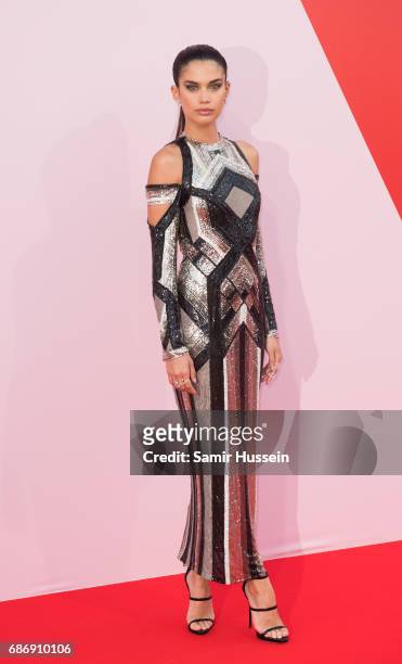 Sara Sampaio attends the Fashion for Relief event during the 70th annual Cannes Film Festival at Aeroport Cannes Mandelieu on May 21, 2017 in Cannes,...