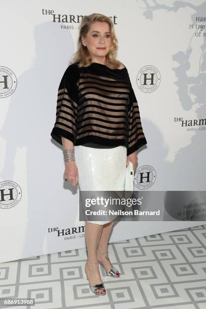 Actress Catherine Deneuve attends The Harmonist Gala Event during the 70th annual Cannes Film Festival at Club Albane on May 22, 2017 in Cannes,...