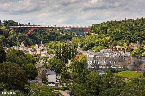 grand duchess charlotte bridge - luxembourg benelux photos et images de collection