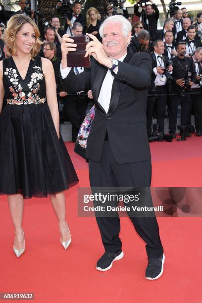 Maud Fontenoy and Yann Arthus-Bertrand attend the "The Killing Of A Sacred Deer" screening during the 70th annual Cannes Film Festival at Palais des...