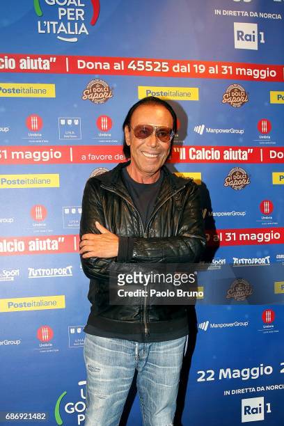Antonello Venditti attends 'Un Goal per l'Italia' Event on May 22, 2017 in Norcia, Italy.