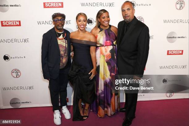 Spike Lee, Lola Wood, Marti Hines and Roger Guenveur Smith attend as Spike Lee and Roger Guenveur Smith are honored at the WANDERLUXXE Cannes Film...