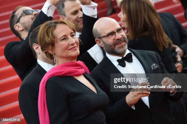 Segolene Royal and Scott Burns attend "The Killing Of A Sacred Deer" premiere during the 70th annual Cannes Film Festival at Palais des Festivals on...