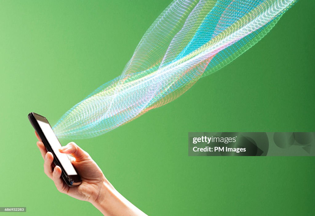 Smart phone transmitting data