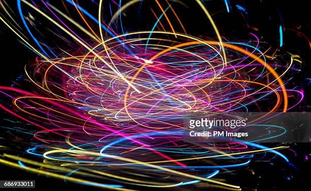 chaotic light trails - reel pieces with annette insdorf preview of a little chaos stockfoto's en -beelden