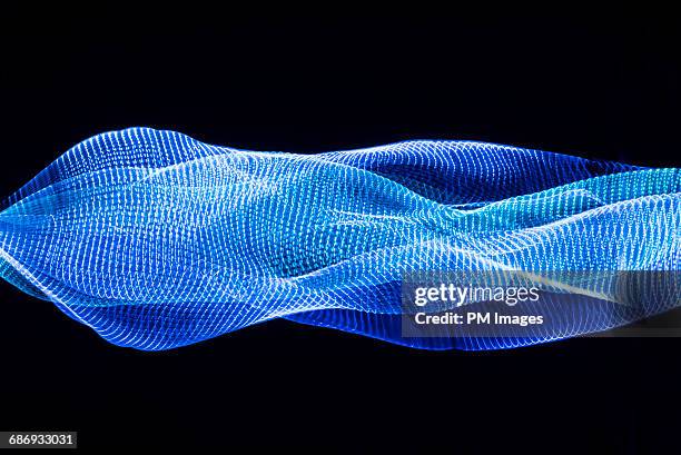 abstract pattern of blue lights - datenstrom stock-fotos und bilder