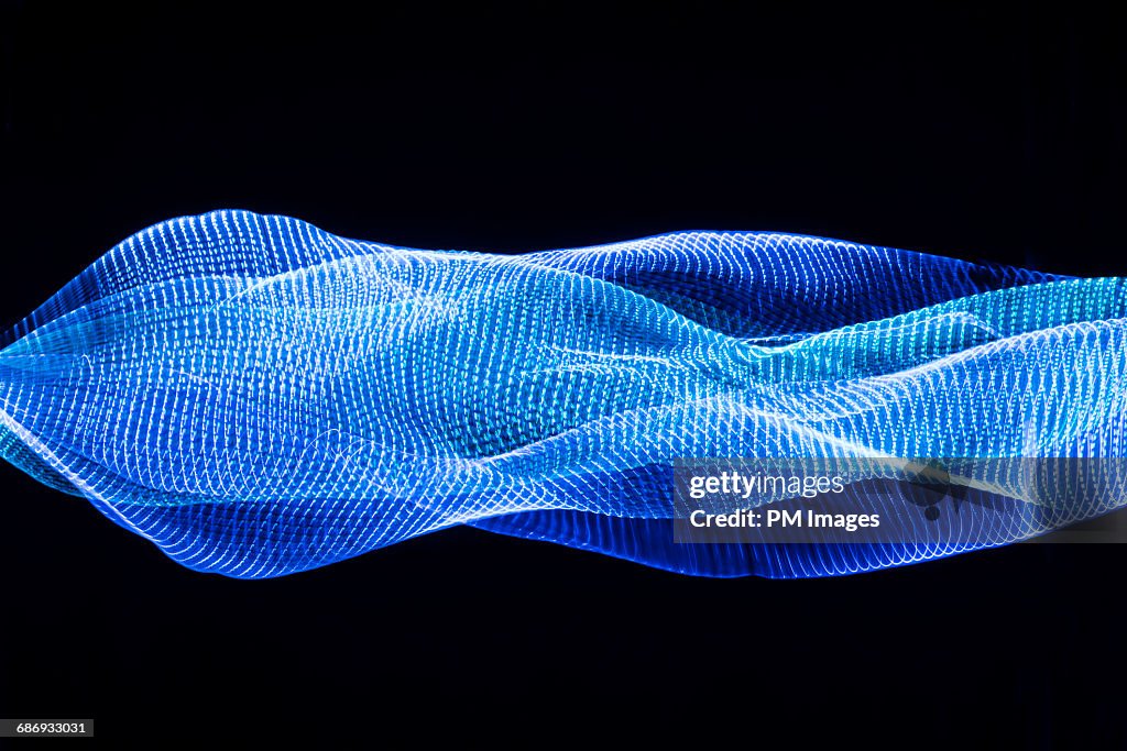 Abstract pattern of blue lights