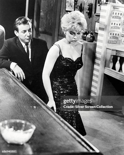 Actor and singer Bobby Darin as John 'Ghost' Wakefield and Stella Stevens as Jess Polanski in the film 'Too Late Blues', directed by John Cassavetes,...