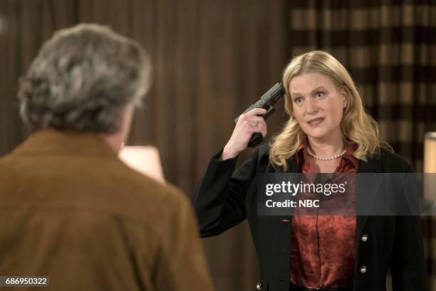 Broken Dolls" Episode 213 -- Pictured: Ray Liotta as Lt. Matt Wozniak, Anna Gunn as Julia Ayres --