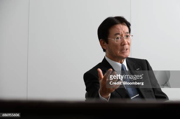 Mitsuo Sawai, president of Sawai Pharmaceutical Co., speaks during an interview in Tokyo, Japan, on Wednesday, May 17, 2017. Sawai Pharmaceutical,...