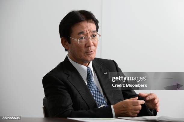 Mitsuo Sawai, president of Sawai Pharmaceutical Co., speaks during an interview in Tokyo, Japan, on Wednesday, May 17, 2017. Sawai Pharmaceutical,...