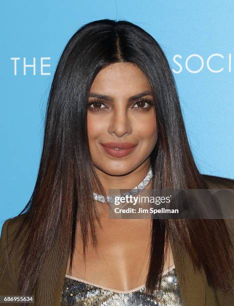 Actress Priyanka Chopra attends the screening of "Baywatch" hosted by The Cinema Society at Landmark Sunshine Cinema on May 22, 2017 in New York City.