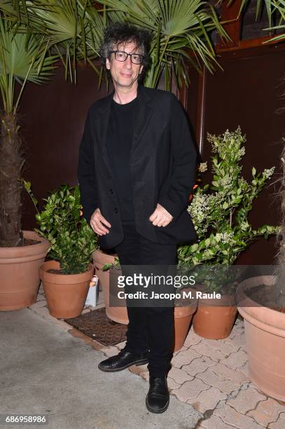 Neil Gaiman attends Fondazione Prada Private Dinner during the 70th annual Cannes Film Festival at Restaurant Fred L'Ecailler on May 22, 2017 in...