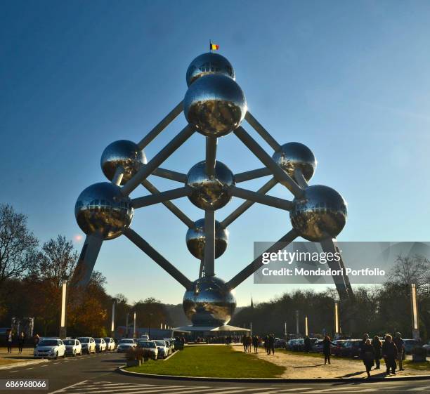 The Atomium in the Heysel Park. Brussels, Belgium. 4th December 2016