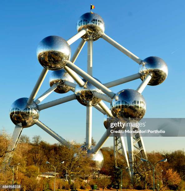 The Atomium in the Heysel Park. Brussels, Belgium. 4th December 2016