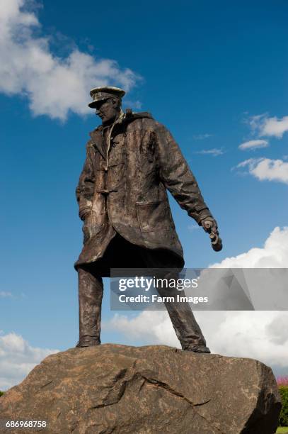 Sir David Stirling, founder of the SAS, memorial statue, near Stirling, Scotland.