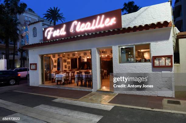 Genral view at the Fondazione Prada Private Dinner during the 70th annual Cannes Film Festival at Restaurant Fred L'Ecailler on May 22, 2017 in...