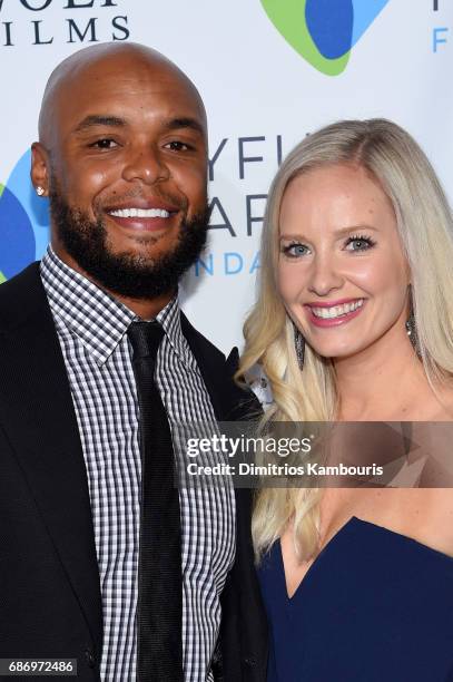 Shane Vereen and Taylour Rutledge attend The Joyful Revolution Gala In New York City hosted by Mariska Hargitay's Joyful Heart Foundation on May 22,...