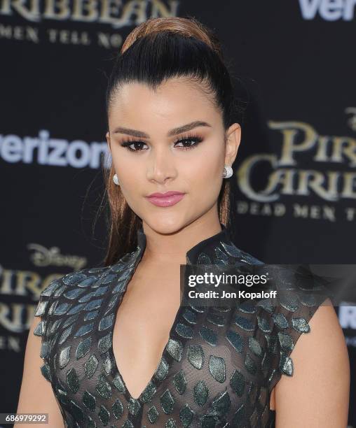 Model Clarissa Molina arrives at the Los Angeles Premiere "Pirates Of The Caribbean: Dead Men Tell No Tales" at Dolby Theatre on May 18, 2017 in...