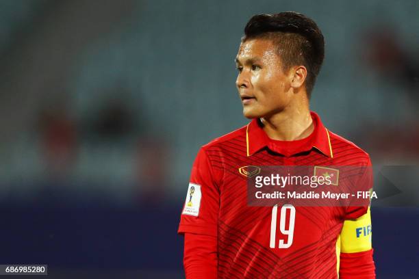 Quang Hai Nguyen of Vietnam looks on during the FIFA U-20 World Cup Korea Republic 2017 group E match between Vietnam and New Zealand at Cheonan...