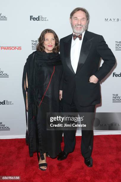 Georgiana Bischoff and Richard Thomas attends the 69th annual Parsons benefit at Pier Sixty at Chelsea Piers on May 22, 2017 in New York City.