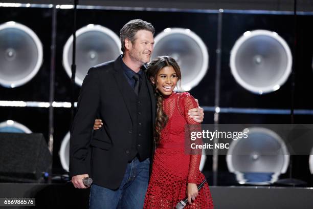 Live Finale" Episode 1219A -- Pictured: Blake Shelton, Aliyah Moulden --