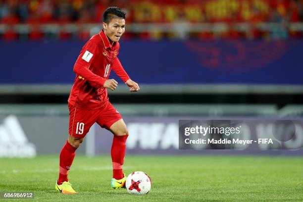 Quang Hai Nguyen of Vietnam in action during the FIFA U-20 World Cup Korea Republic 2017 group E match between Vietnam and New Zealand at Cheonan...