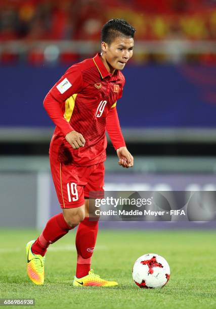 Quang Hai Nguyen of Vietnam in action during the FIFA U-20 World Cup Korea Republic 2017 group E match between Vietnam and New Zealand at Cheonan...
