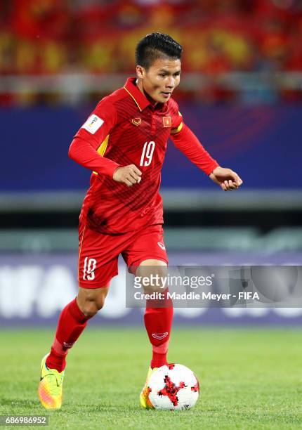 Quang Hai Nguyen of Vietnam in action during the FIFA U-20 World Cup Korea Republic 2017 group E match between Vietnam and New Zealand at Cheonan...