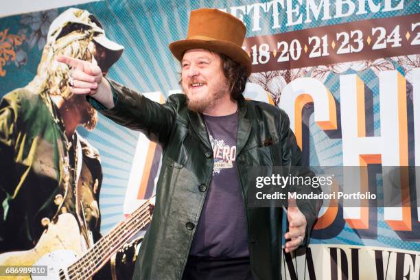The singer-songwriter Zucchero at the press conference for the presentation of his ten concerts scheduled for 2016. Milan, Italy. 18th November 2015