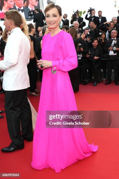 Kristin Scott Thomas attends "The Killing Of A Sacred Deer" premiere during the 70th annual Cannes Film Festival at Palais des Festivals on May 22,...