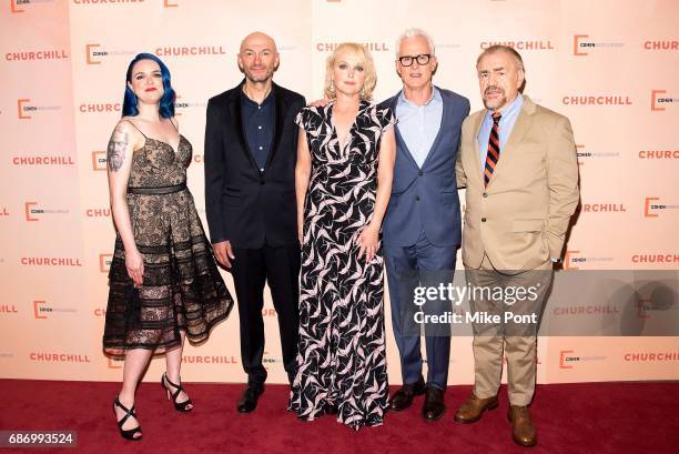 Alex von Tunzelmann, Jonathan Teplitzky, Miranda Richardson, John Slattery, and Brian Cox attend the "Churchill" New York Premiere at the Whitby...