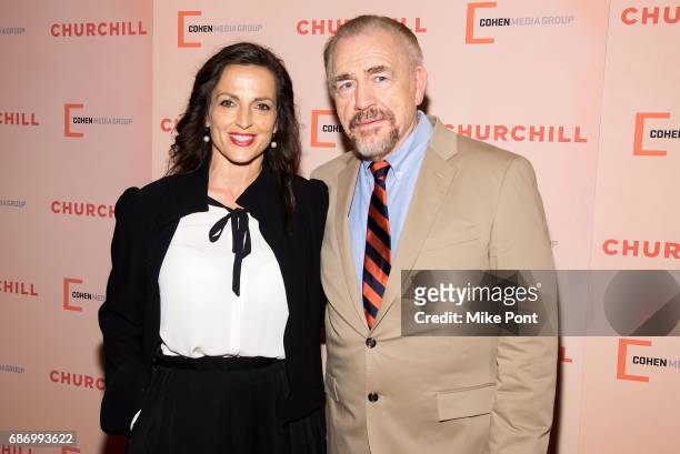 Brian Cox and wife, Nicole Ansari, attend the "Churchill" New York Premiere at the Whitby Hotel on May 22, 2017 in New York City.