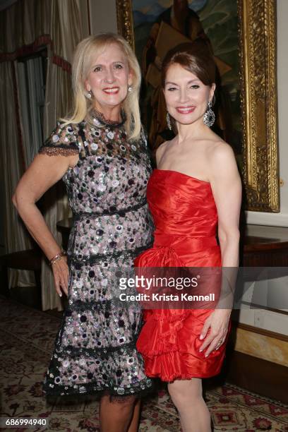 Ruth Miller and Jean Shafiroff attend Martin and Jean Shafiroff host cocktails for American Heart Association at Private Residence on May 22, 2017 in...