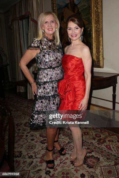 Ruth Miller and Jean Shafiroff attend Martin and Jean Shafiroff host cocktails for American Heart Association at Private Residence on May 22, 2017 in...