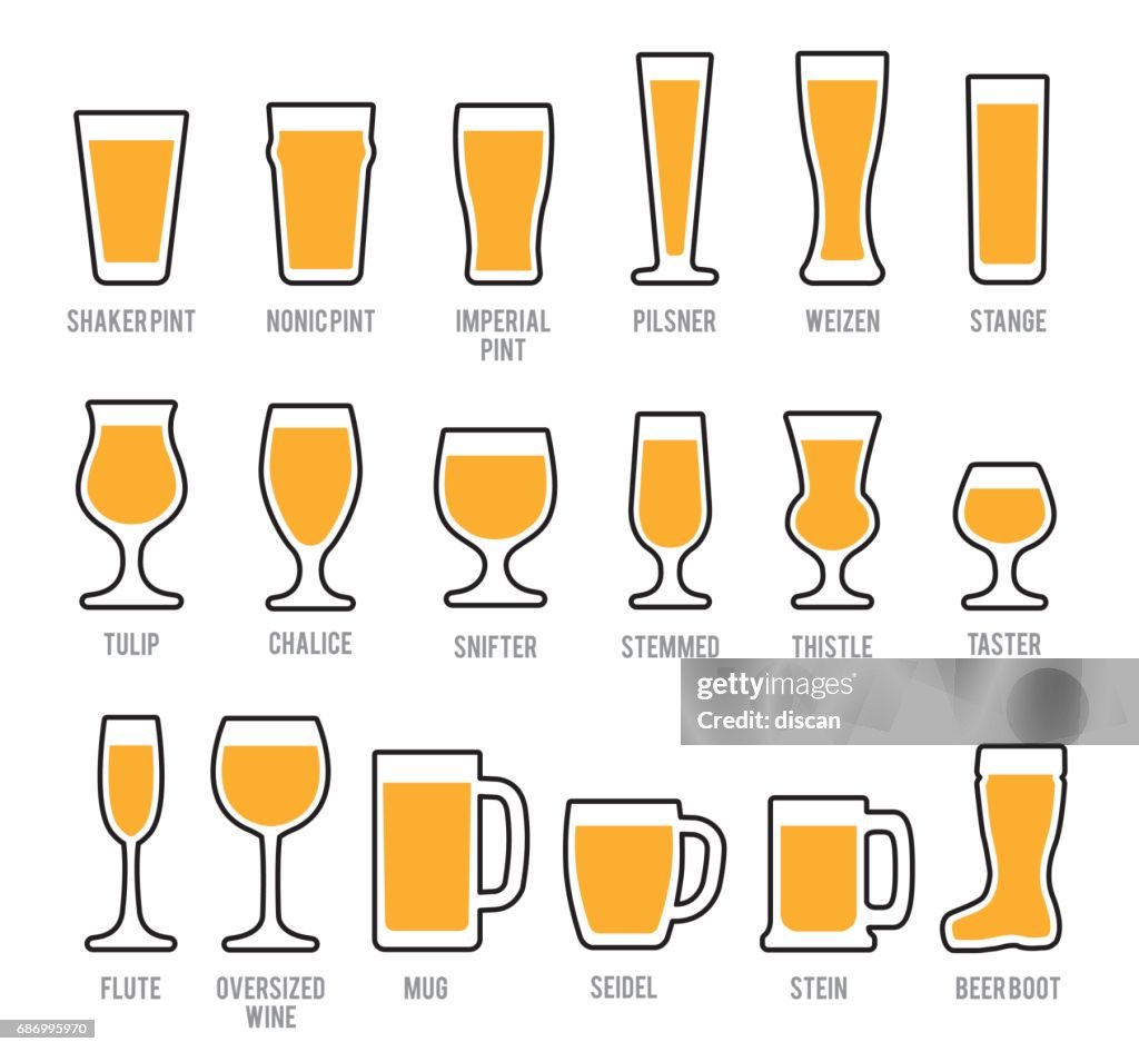 ビールグラスアイコンセット