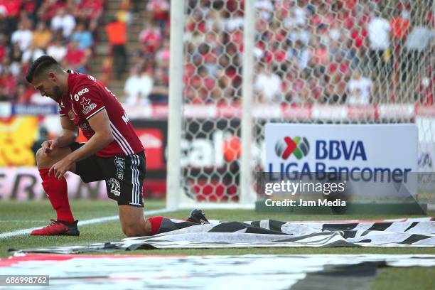 Henry Martin of Tijuana reacts during the the semi final second leg match between Tijuana and Tigres UANL as part of the Torneo Clausura 2017 Liga MX...