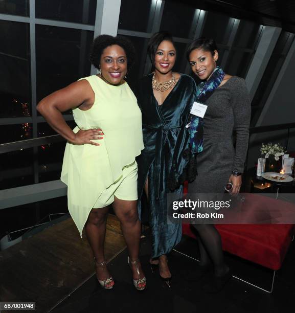 Giselle Phelps, Alicia Quarles and Jericka Duncan attend Cesare Ragazzi USA Launch Event at Hotel on Rivington on May 22, 2017 in New York City.