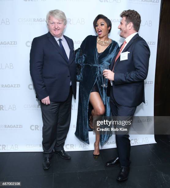 Stefano Ospitali, Alicia Quarles and Angelo D'Andrea attend Cesare Ragazzi USA Launch Event at Hotel on Rivington on May 22, 2017 in New York City.