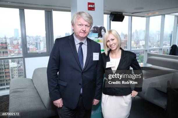 Stefano Ospitali and Katarzyna Graz attend Cesare Ragazzi USA Launch Event at Hotel on Rivington on May 22, 2017 in New York City.